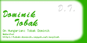 dominik tobak business card
